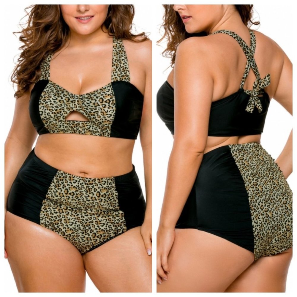 Curvy High Waist 2-Pc PLUS Size Swimsuit NWOT